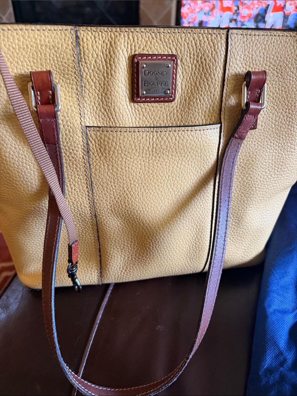 Dooney yellow shoulder bag
